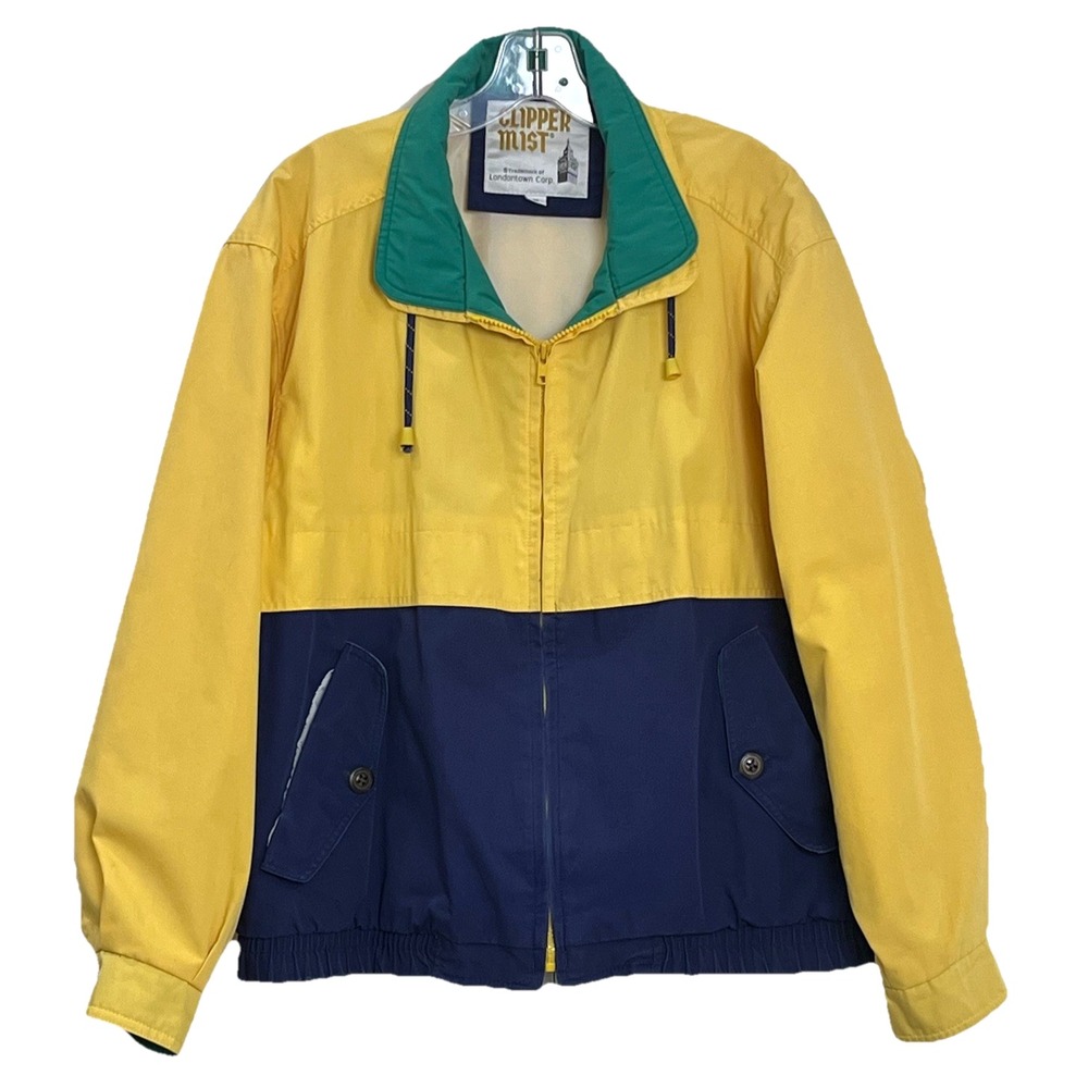 Vintage Clipper Mist Mens Colorblock Windbreaker M Londontown‎ Corp Jacket Retro